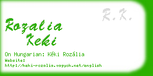 rozalia keki business card